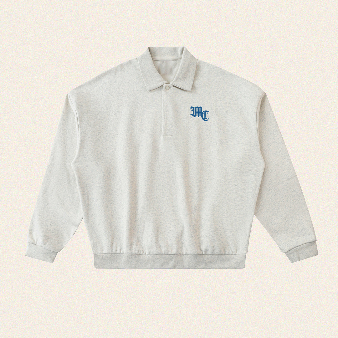 Heavyweight Fleece Polo Sweatshirt