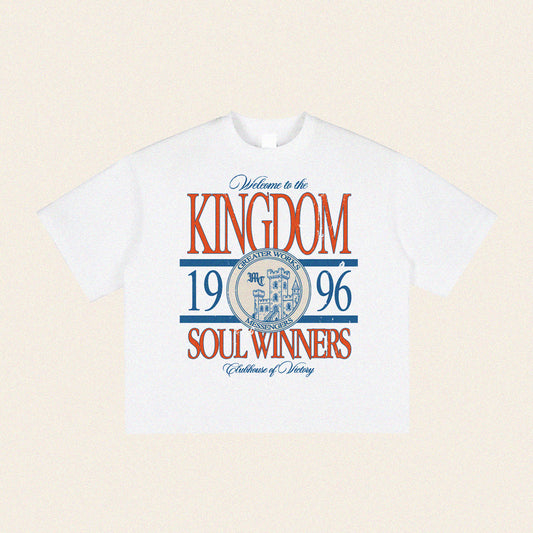 Vintage Washed, Front Print, Boxy T-Shirt